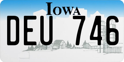 IA license plate DEU746