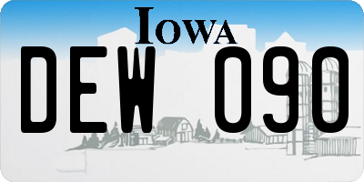 IA license plate DEW090