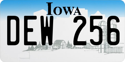 IA license plate DEW256