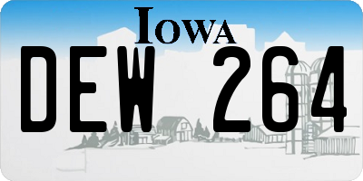 IA license plate DEW264