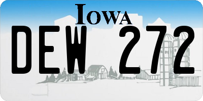 IA license plate DEW272