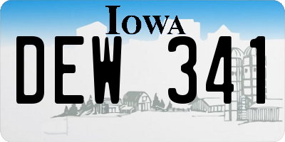 IA license plate DEW341