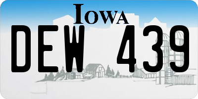 IA license plate DEW439