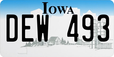 IA license plate DEW493
