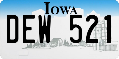 IA license plate DEW521
