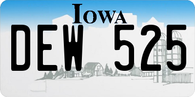 IA license plate DEW525
