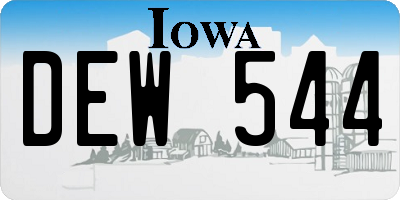 IA license plate DEW544