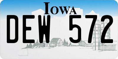IA license plate DEW572