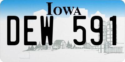 IA license plate DEW591