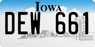 IA license plate DEW661