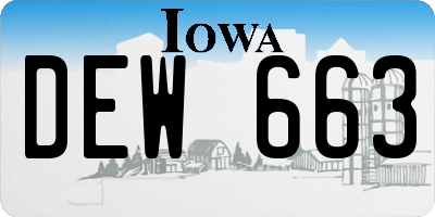 IA license plate DEW663