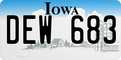 IA license plate DEW683