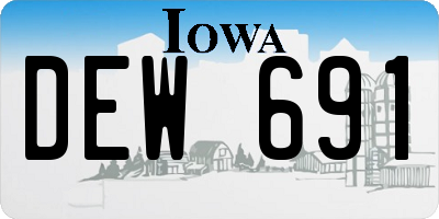 IA license plate DEW691