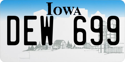 IA license plate DEW699