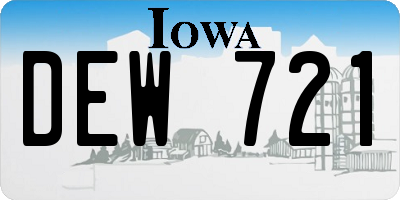 IA license plate DEW721