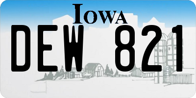 IA license plate DEW821
