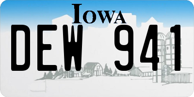 IA license plate DEW941