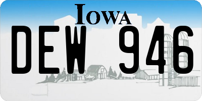 IA license plate DEW946