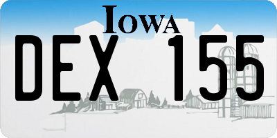 IA license plate DEX155