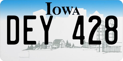 IA license plate DEY428