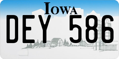 IA license plate DEY586