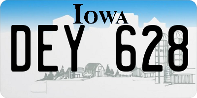 IA license plate DEY628