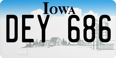 IA license plate DEY686