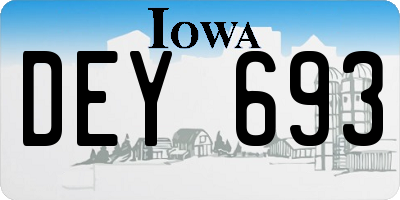 IA license plate DEY693
