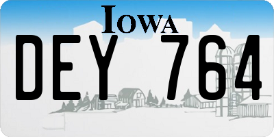 IA license plate DEY764
