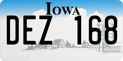 IA license plate DEZ168