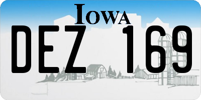 IA license plate DEZ169