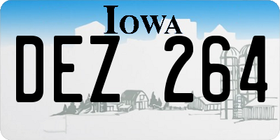 IA license plate DEZ264