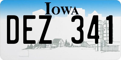 IA license plate DEZ341