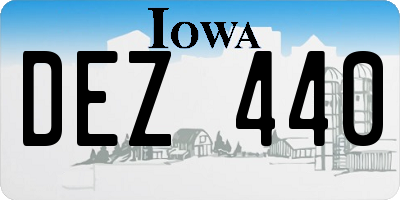 IA license plate DEZ440