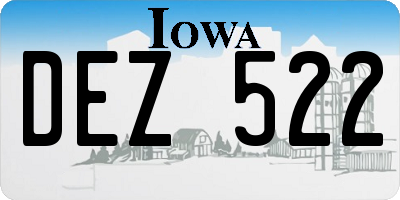 IA license plate DEZ522