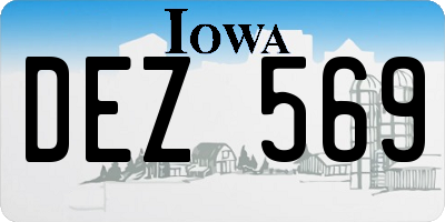 IA license plate DEZ569