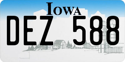 IA license plate DEZ588