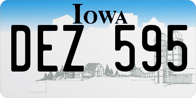 IA license plate DEZ595