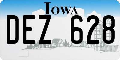 IA license plate DEZ628