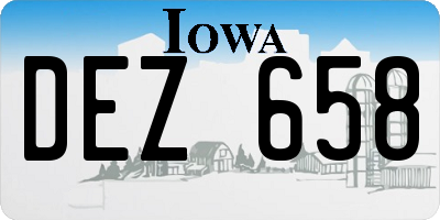 IA license plate DEZ658