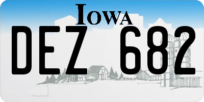 IA license plate DEZ682