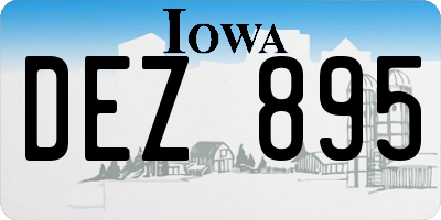 IA license plate DEZ895