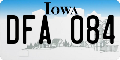 IA license plate DFA084