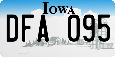 IA license plate DFA095