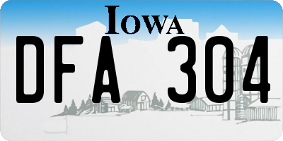 IA license plate DFA304