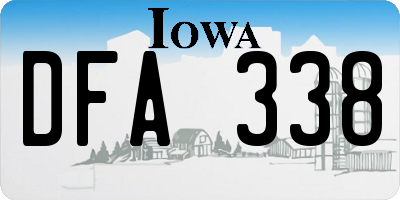 IA license plate DFA338