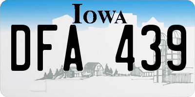 IA license plate DFA439