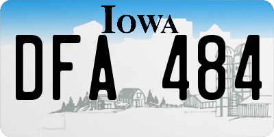 IA license plate DFA484