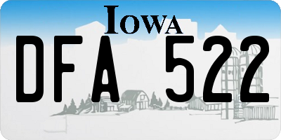 IA license plate DFA522