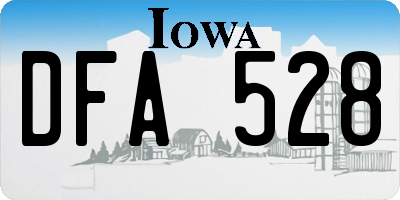 IA license plate DFA528